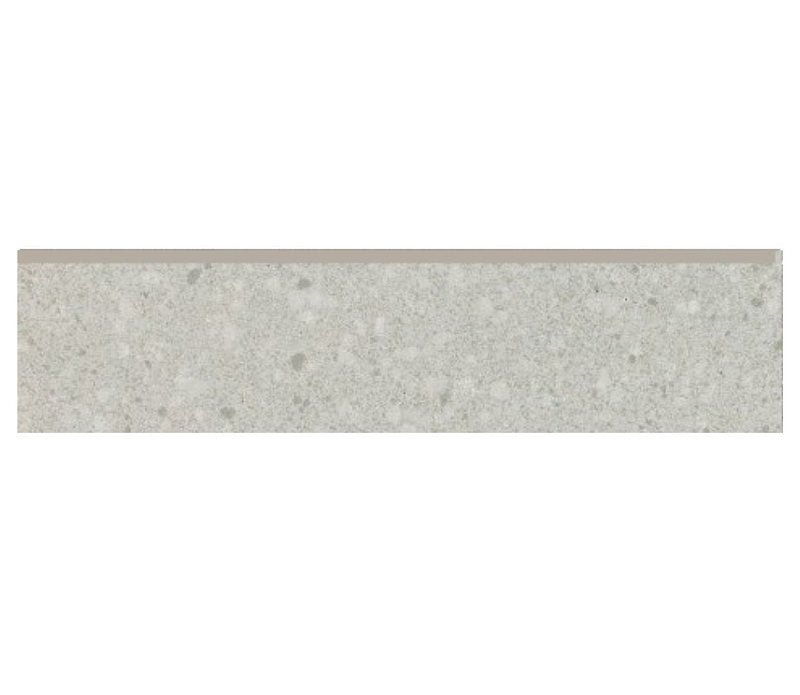Porcelain Rock look Matte Bullnose 3 x 12 - Light Grey