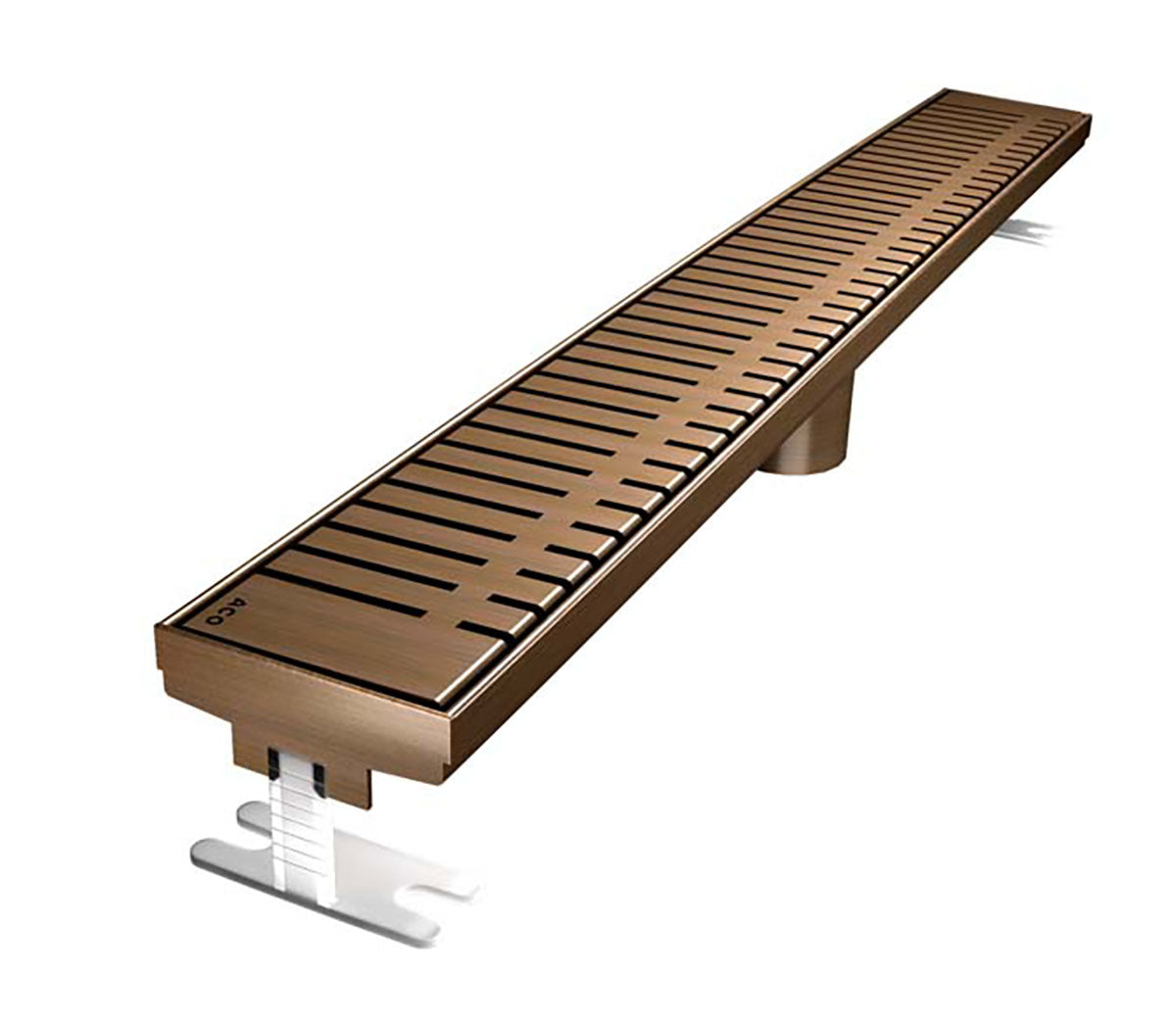 Quartz Linear Shower Drain Oil-Rubbed Bronze - Piano 55