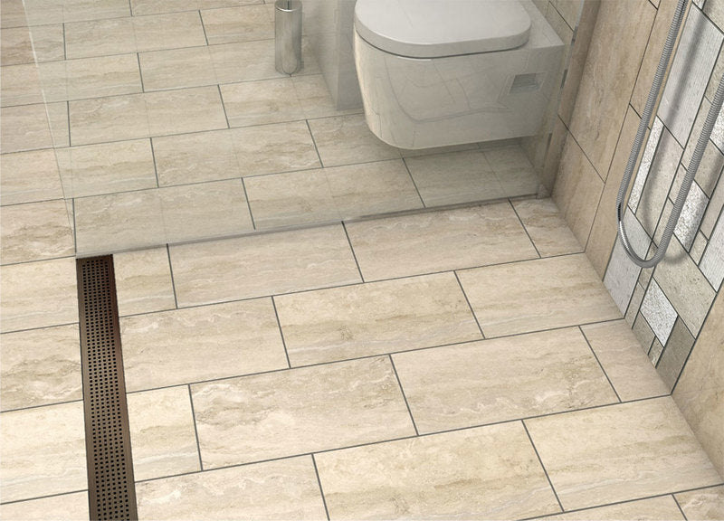 Quartz Linear Shower Drain Oil-Rubbed Bronze - Quadrato 40