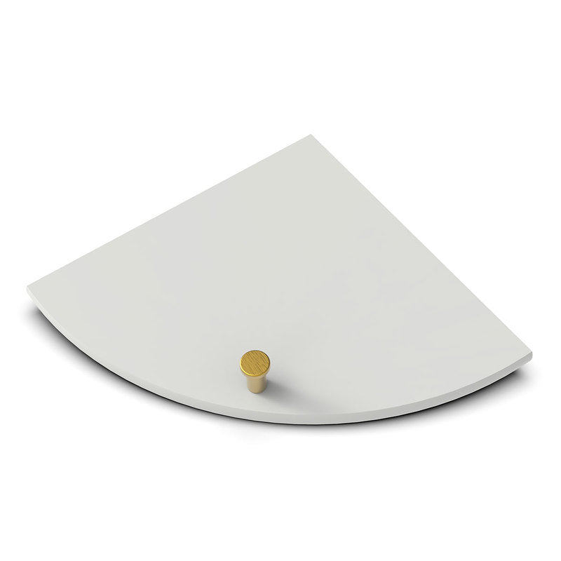 TileWare Boundless Shelving Solutions 9 inch Corner Shelf Dove Grey