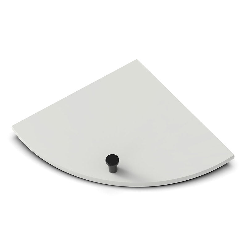 TileWare Boundless Shelving Solutions 9 inch Corner Shelf Dove Grey