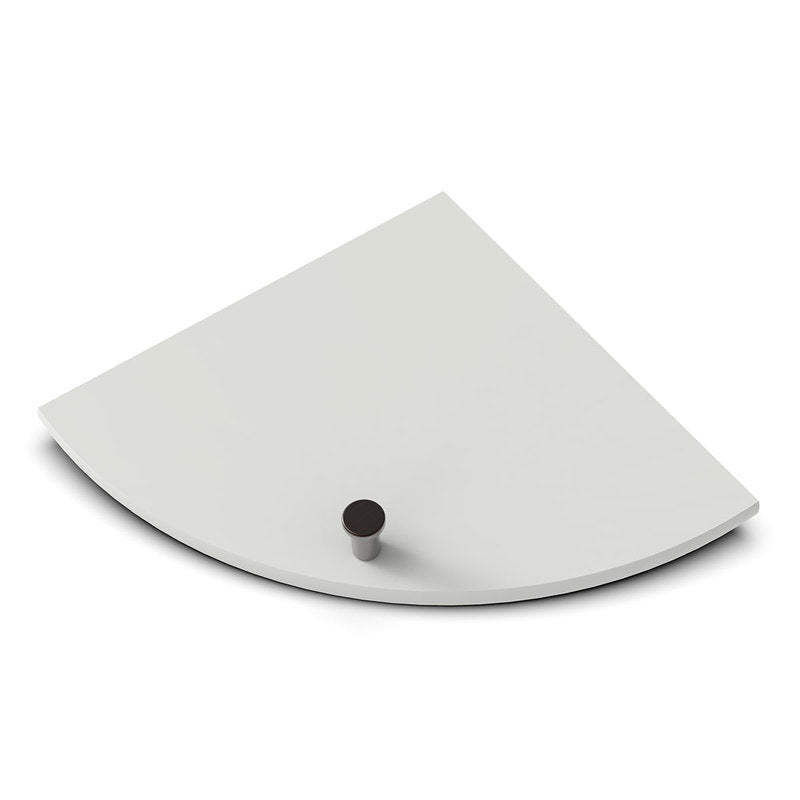 TileWare Boundless Shelving Solutions 9 inch Corner Shelf Dove Grey