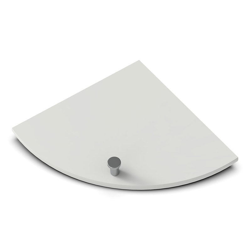 TileWare Boundless Shelving Solutions 9 inch Corner Shelf Dove Grey