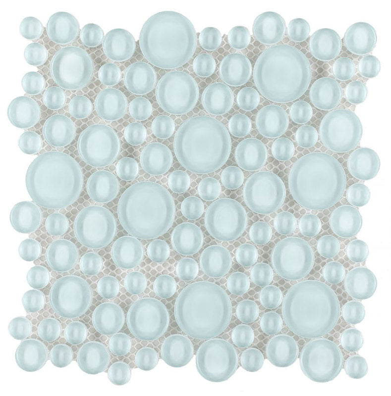 Circular Glass Tile Series - Sky Blue