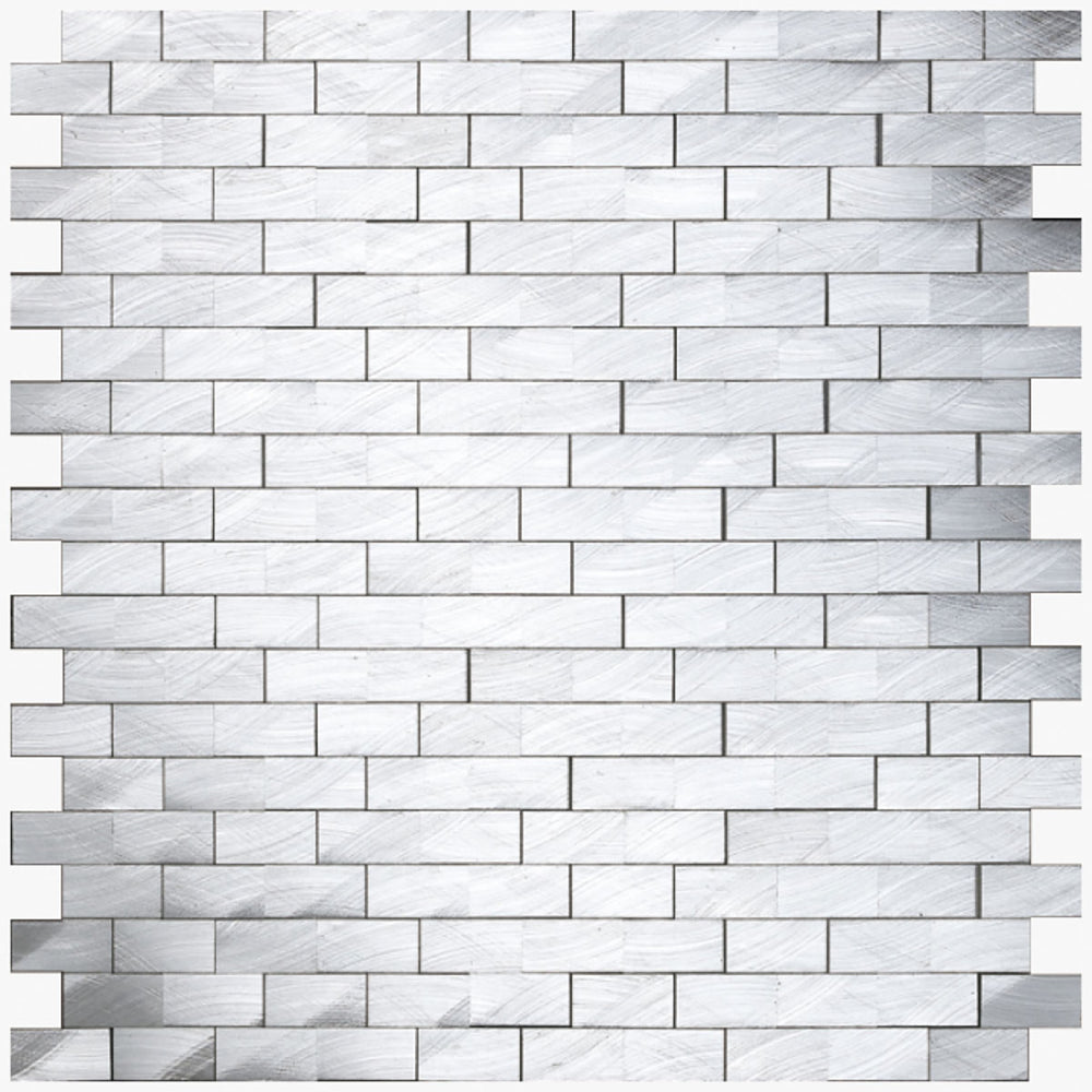Mosaic Linear Metallic 3D Stack - Silver