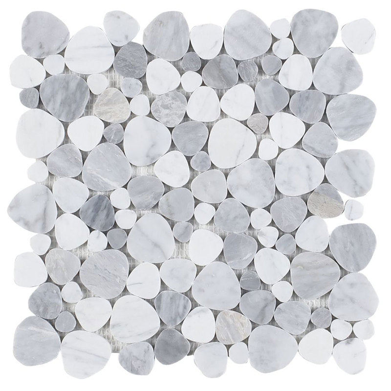 Marble Pebbles Mosaics Heart Shape - Nightfall