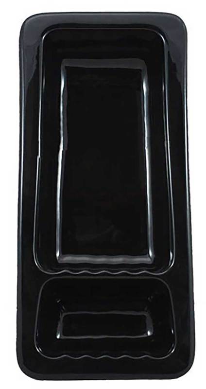 Recessed Shampoo Soap Porcelain Narrow Black Glossy