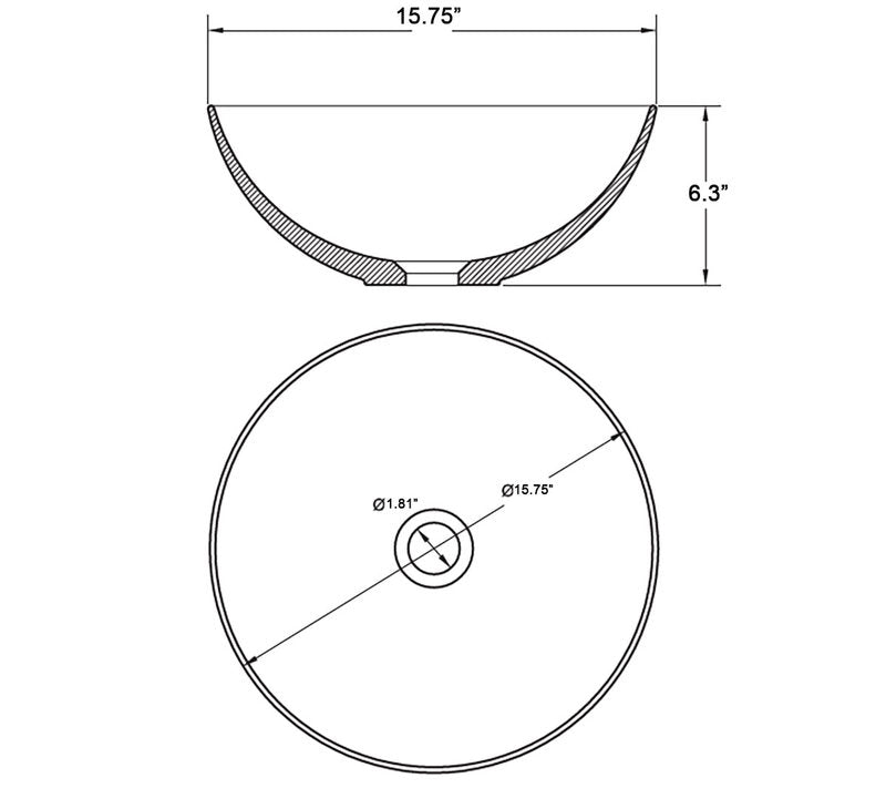 Quare Design Dynamic Washbasin Single Sink Bowl