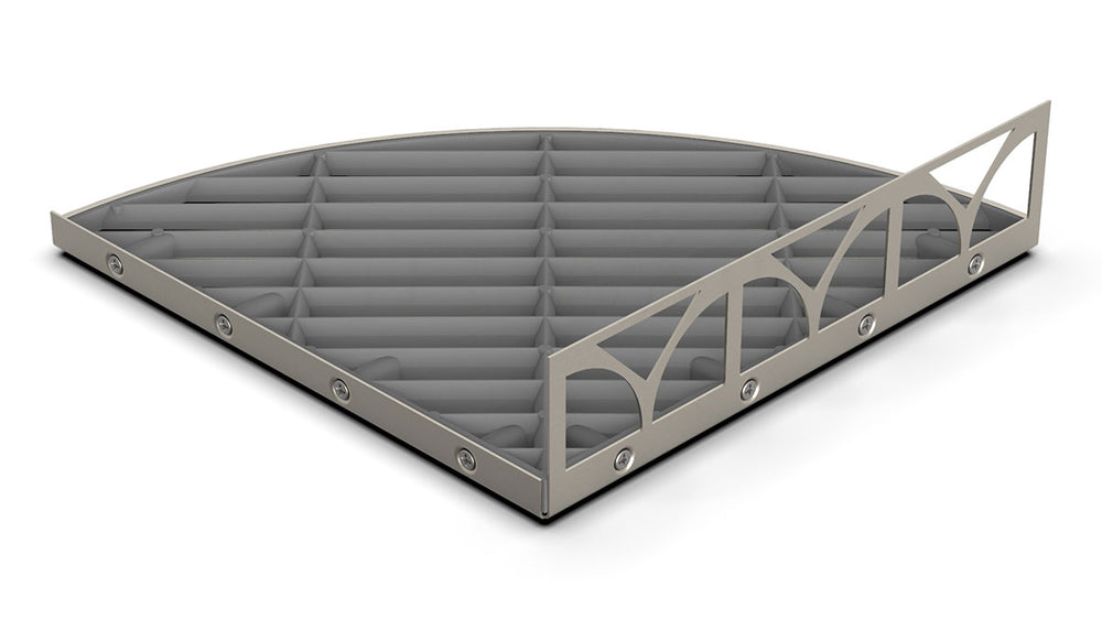 TileWare Structural Surfaces Claddy T-Shelf - Brushed Nickel