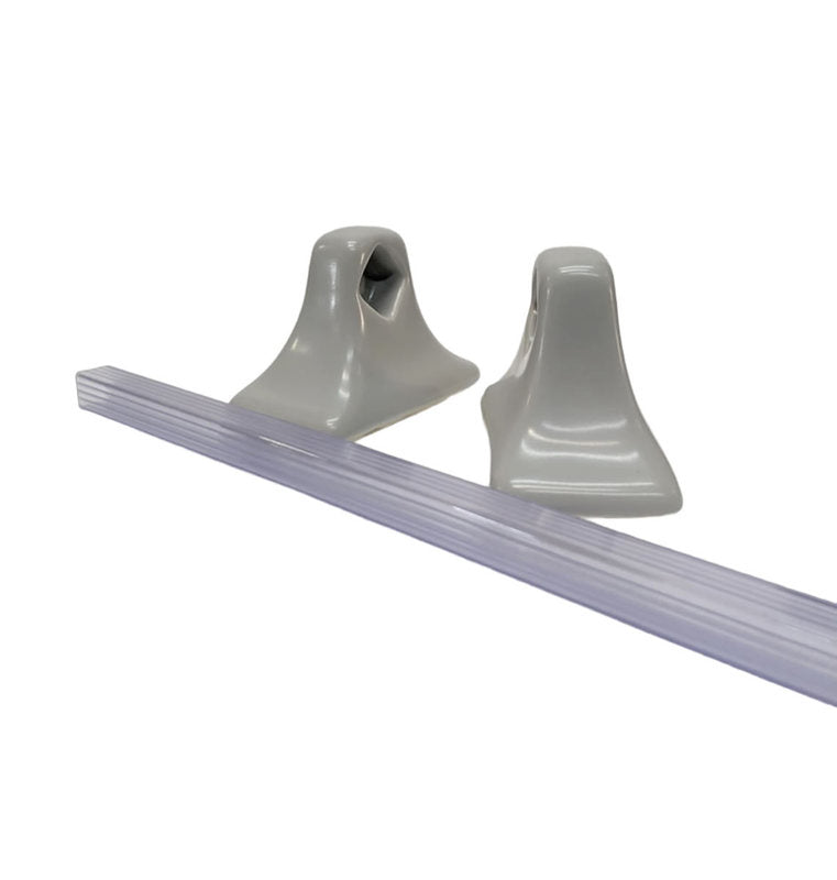 Porcelain Glaze Towel Bar Sterling Silver Matte