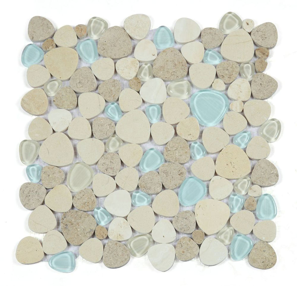 Marble and Glass in Pebble look - Earth Blue