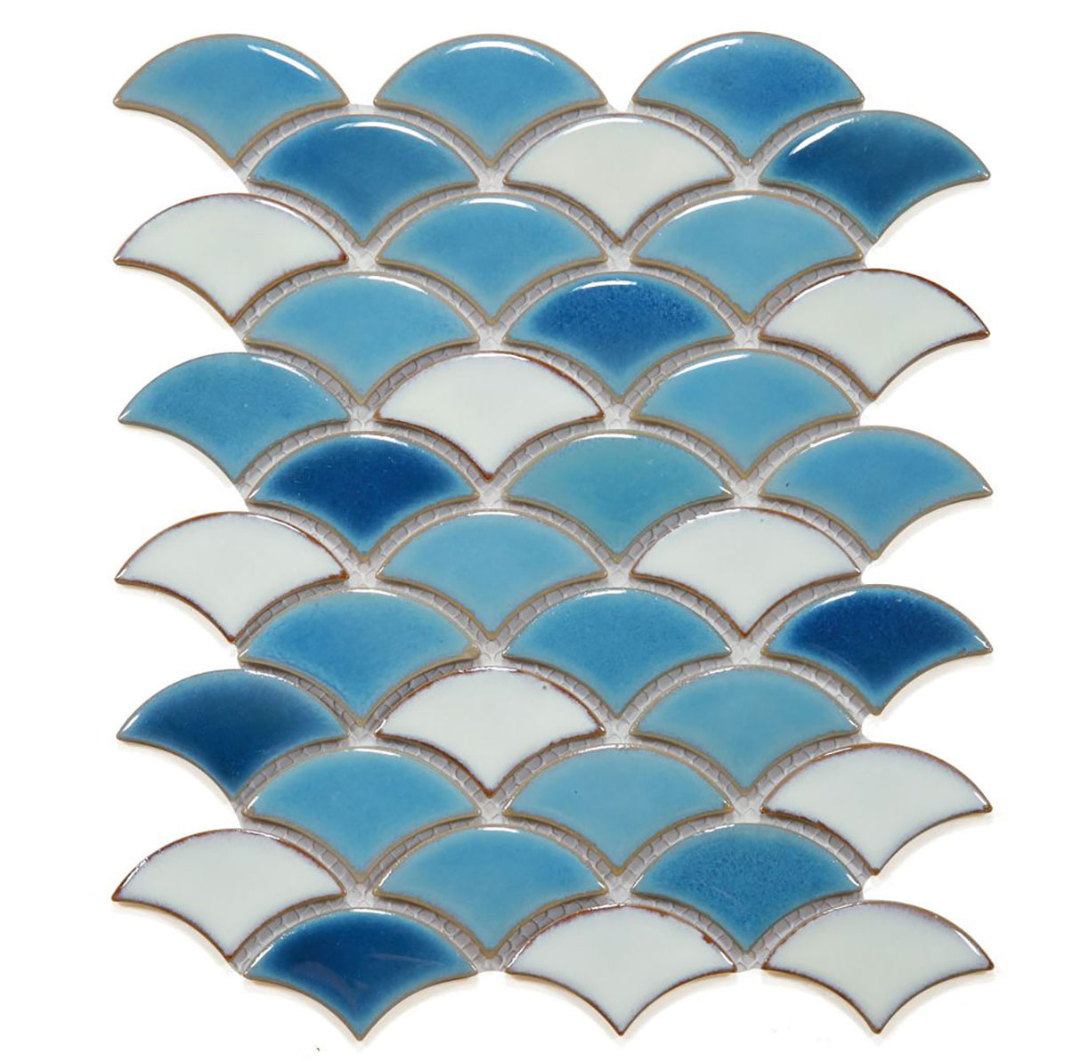 Mosaic Handmade Porcelain Tile - Blue White
