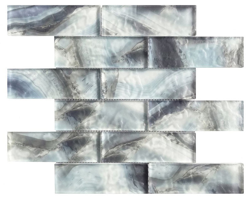 Onyx Glass Mosaics Brick Shape - Ocean