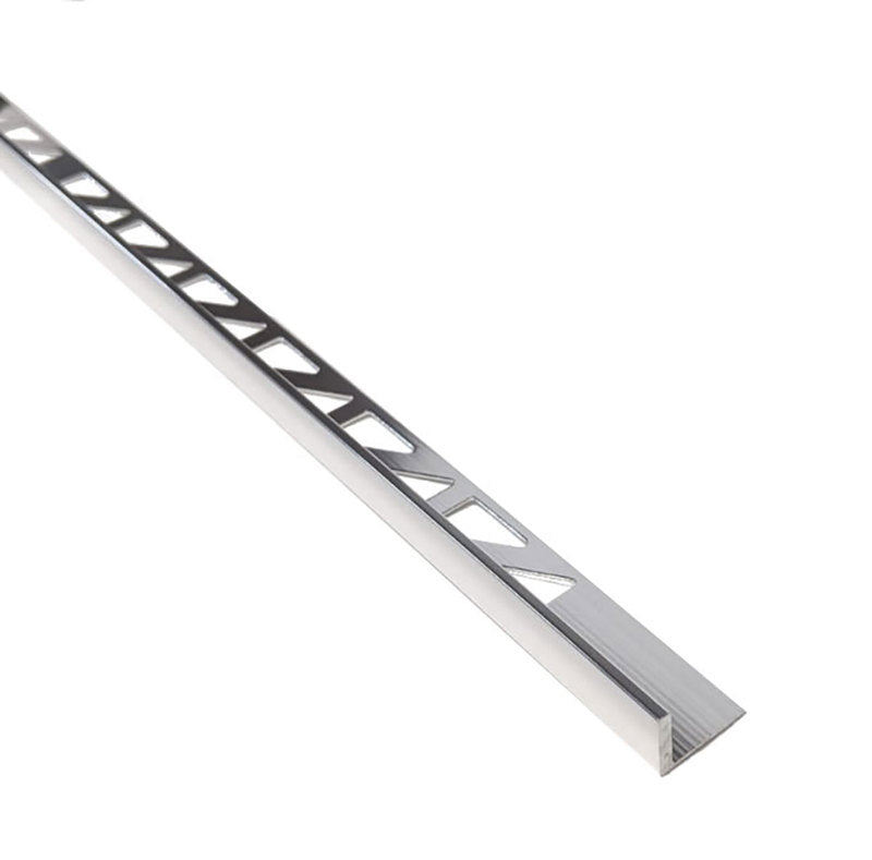 Straight Edge Aluminum Tile Edge Trim - Polished Aluminum