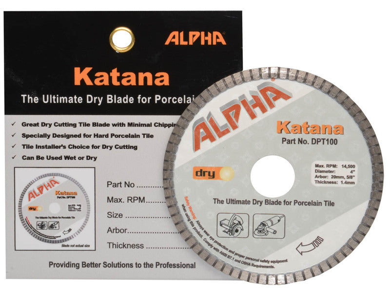 Alpha Tools Dry Cutting Blades for Porcelain Katana