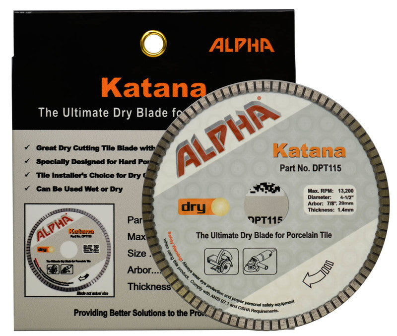 Alpha Tools Dry Cutting Blades for Porcelain Katana