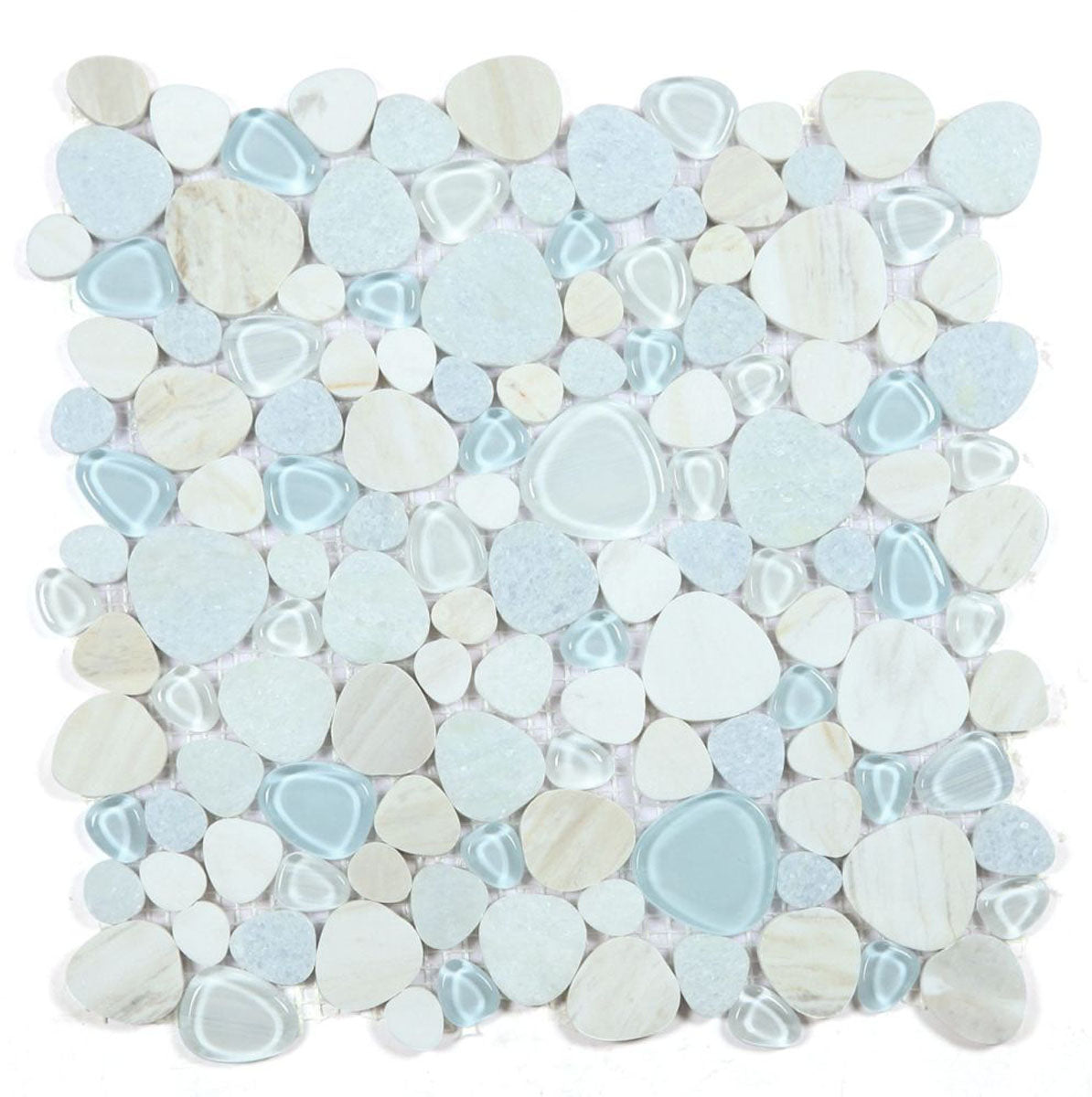 Marble and Glass in Pebble look - Sky Blue