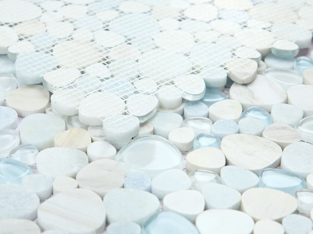 Marble and Glass in Pebble look - Sky Blue