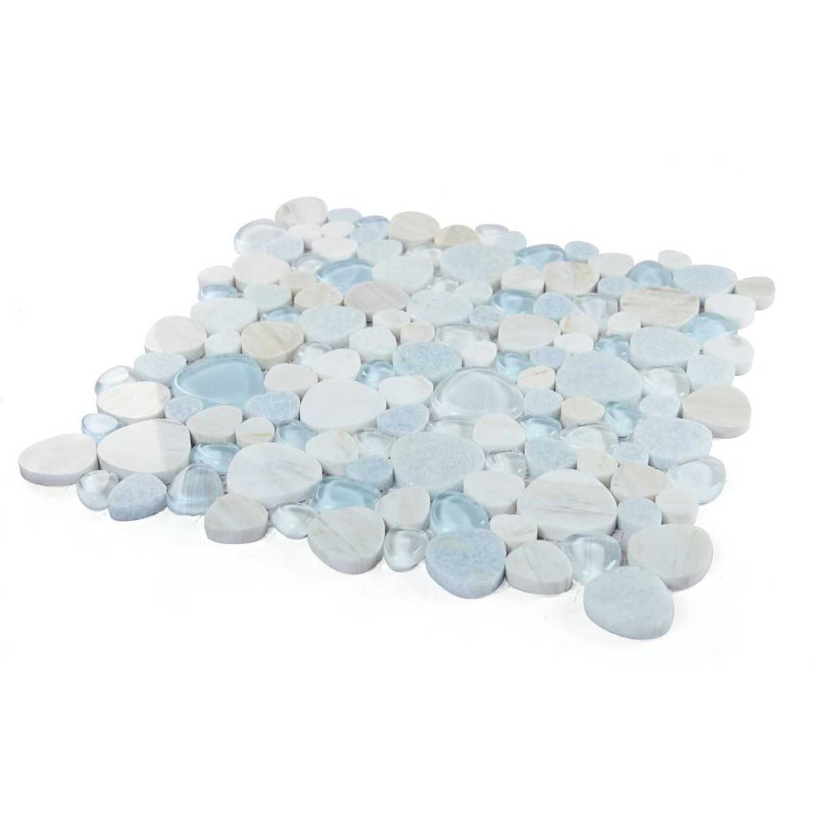 Marble and Glass in Pebble look - Sky Blue