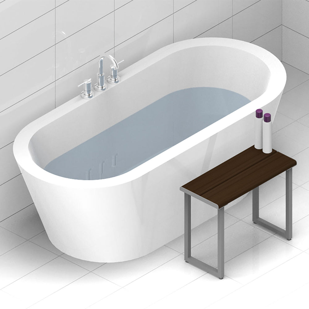 Invisia Free-Standing Shower Bench 24 White