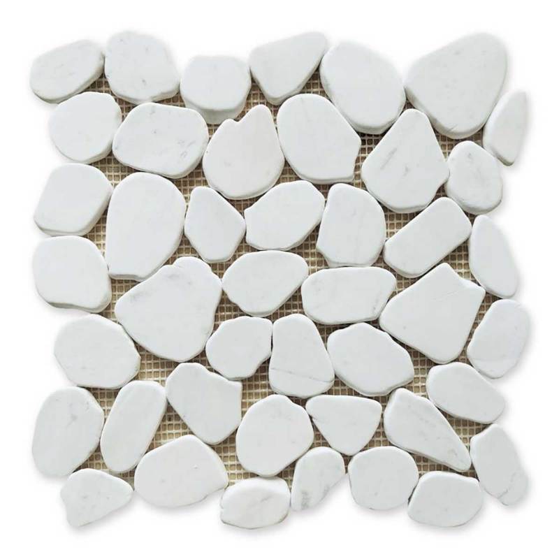 Mosaics Pebble Marble - White Marble