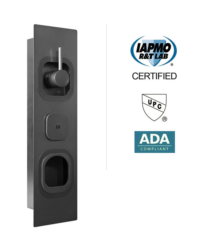 Serene Steam Shower Solar Flare Revive ADA - Matte Black