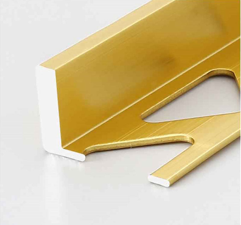 Straight Edge Aluminum Tile Edge Trim - Gold Aluminum