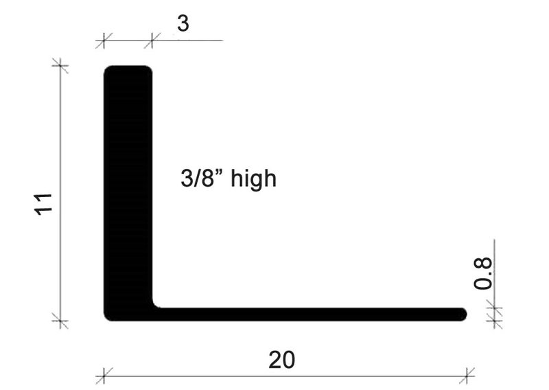Straight Edge Aluminum Tile Edge Trim - Gold Aluminum