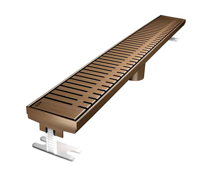 Quartz Linear Shower Drain Oil-Rubbed Bronze - Piano 28
