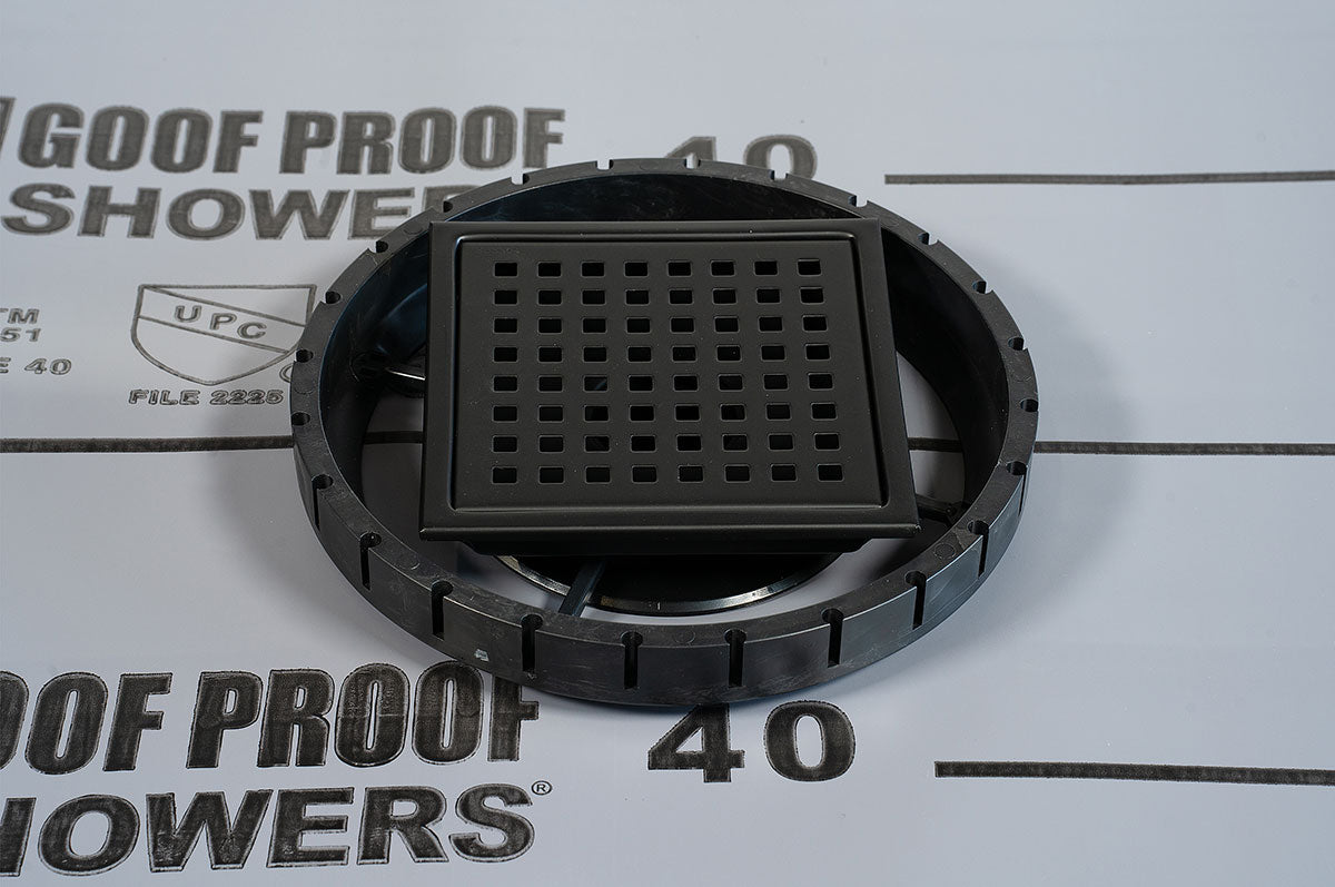 QuickPitch Universal Center Ring for Square Drain 10 inch