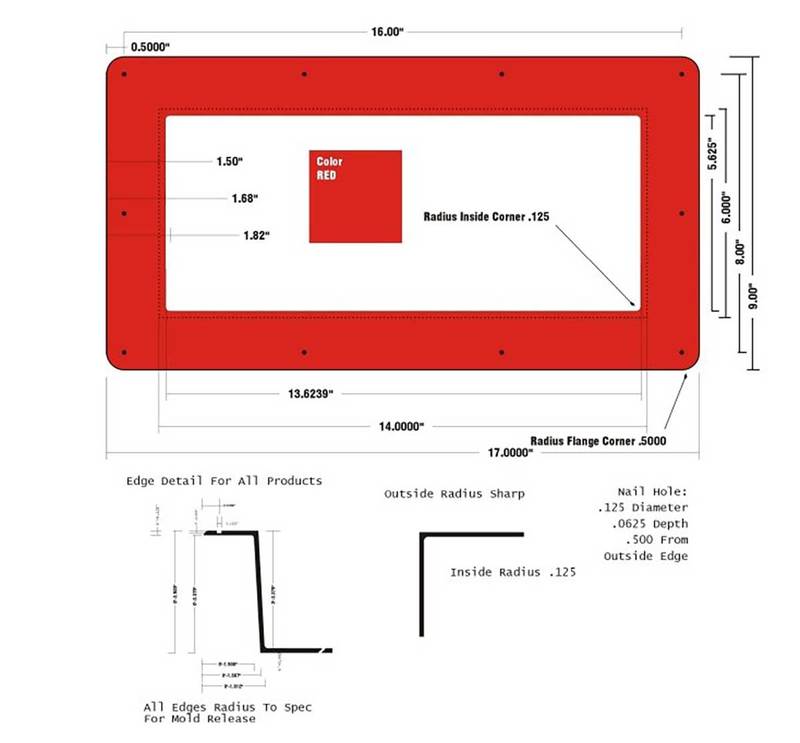 Recess Red Ready to Tile 6 x 14