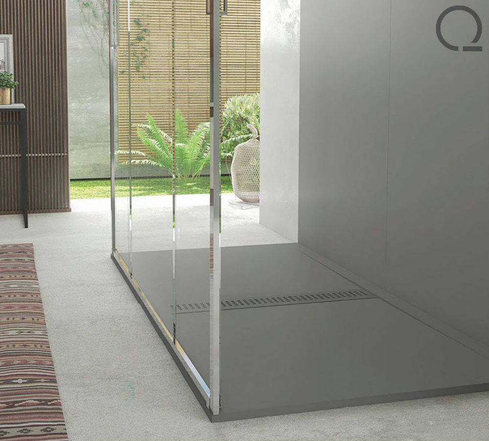 Quare Design Shower Wall Space Panels- Slate Texture Pure White