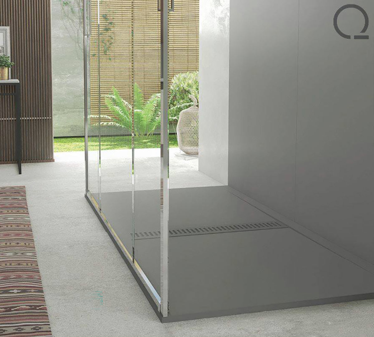 Quare Design Shower Wall Space Panels- Slate Texture Pure White