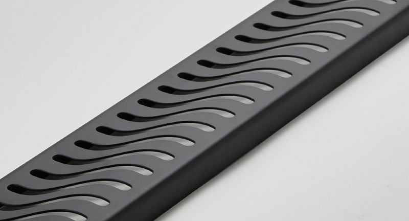 Quartz Linear Shower Drain Matte Black - Flag 60