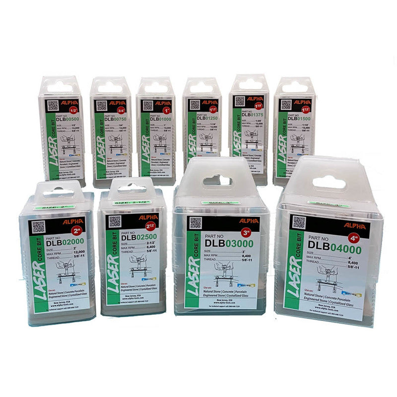 Alpha Professional Tools Laser Core Bits Wet Dry