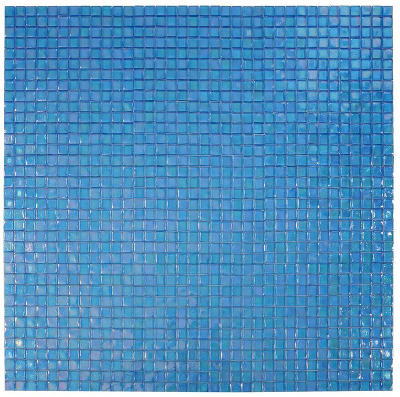 Mosaic Glass Tile Squares - Light Blue