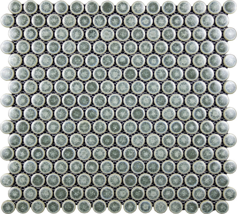 Porcelain Mosaic Tile Penny Rounds - Tropical Lush