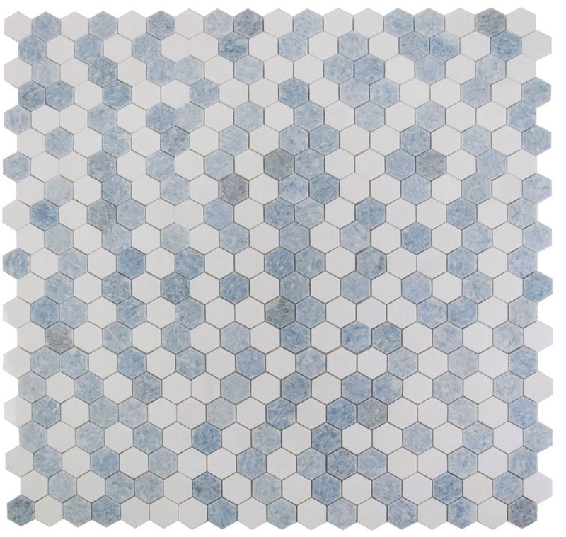 Mosaics Marble Toscano Aphrodite Hexagon 2x2 - Crystal Ocean