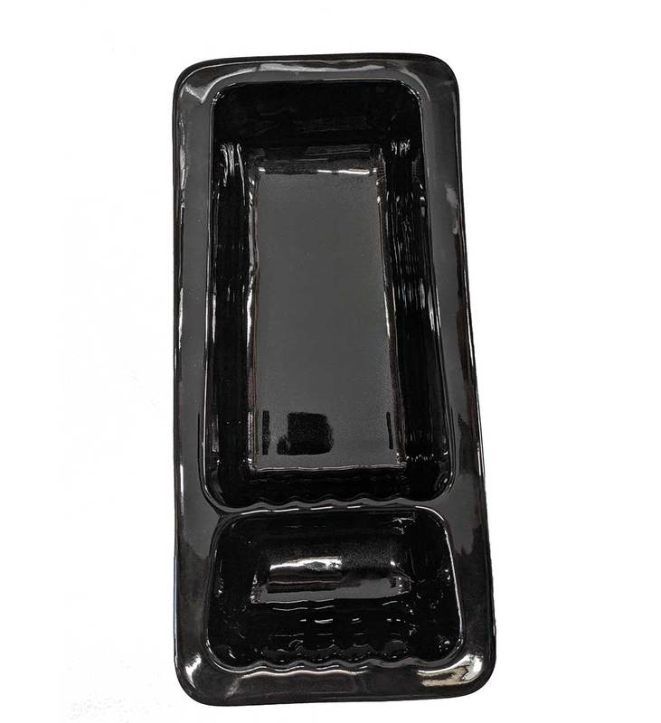 Recessed Shampoo Soap Porcelain Narrow Black Glossy