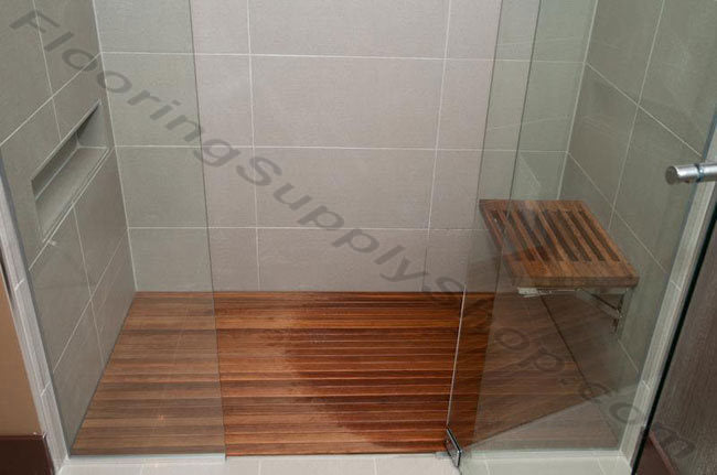 Teak Wood Mat Round Corners 30' x 30'