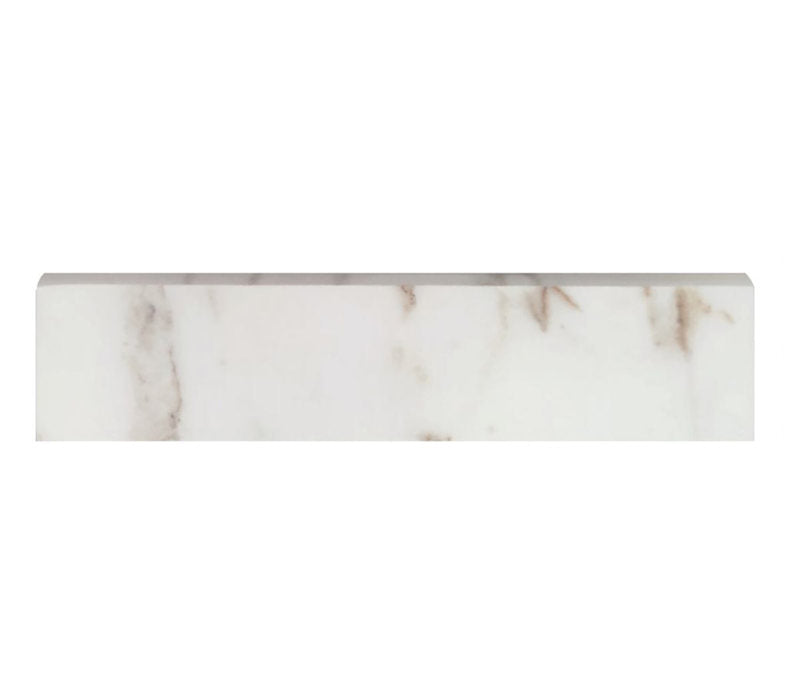 Porcelain Trims Marble look Matte Bullnose 3 x 12 - White Gold