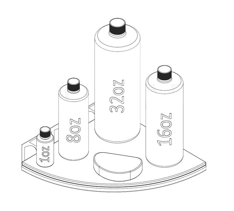TileWare Structural Surfaces Claddy T-Shelf - Matte Black