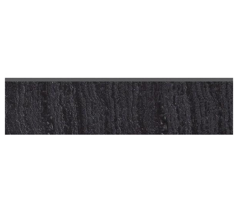 Porcelain Trims Stone Look Bullnose 3 x 12 - Black