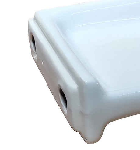 Porcelain Round Corner Shelf - Sterling Silver