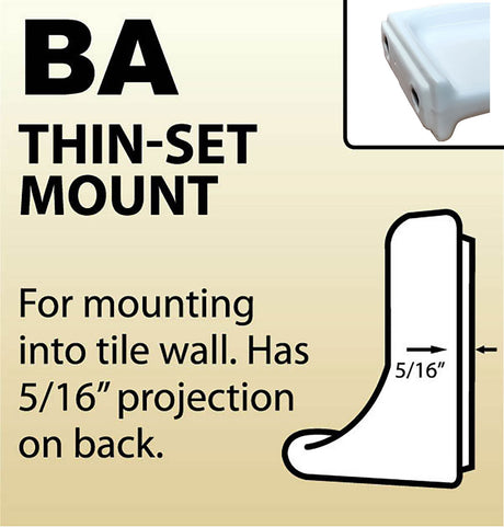 Porcelain Round Corner Shelf - Sterling Silver