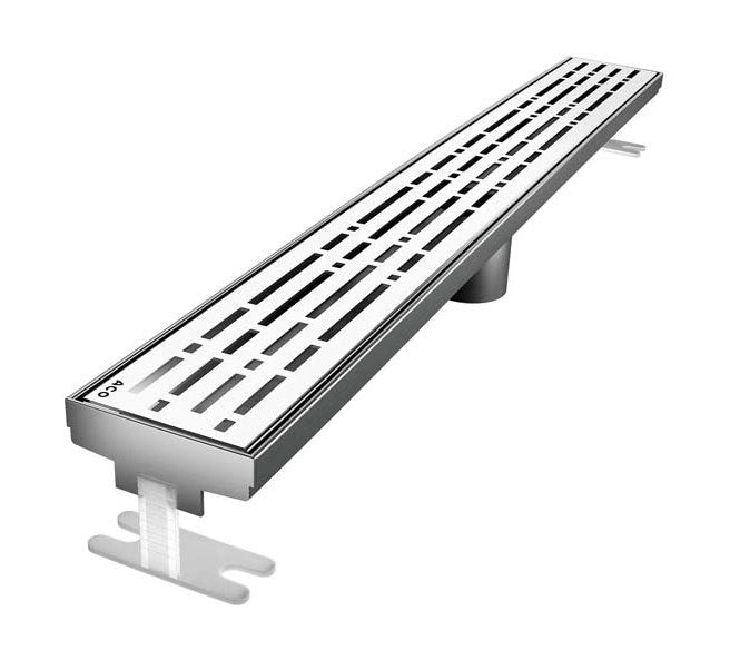 Quartz Linear Shower Drain Mix - Polished Chrome