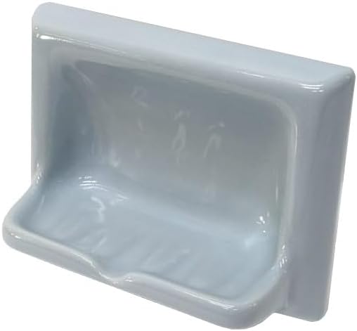 Ceramic Soap Dish Thin Set Installation Holder Shower Wall Mount Tray Bathroom
