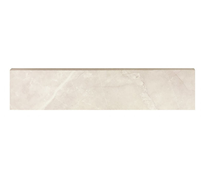 Porcelain Trims Marble Look Bullnose 3 x 12 - Beige Lux