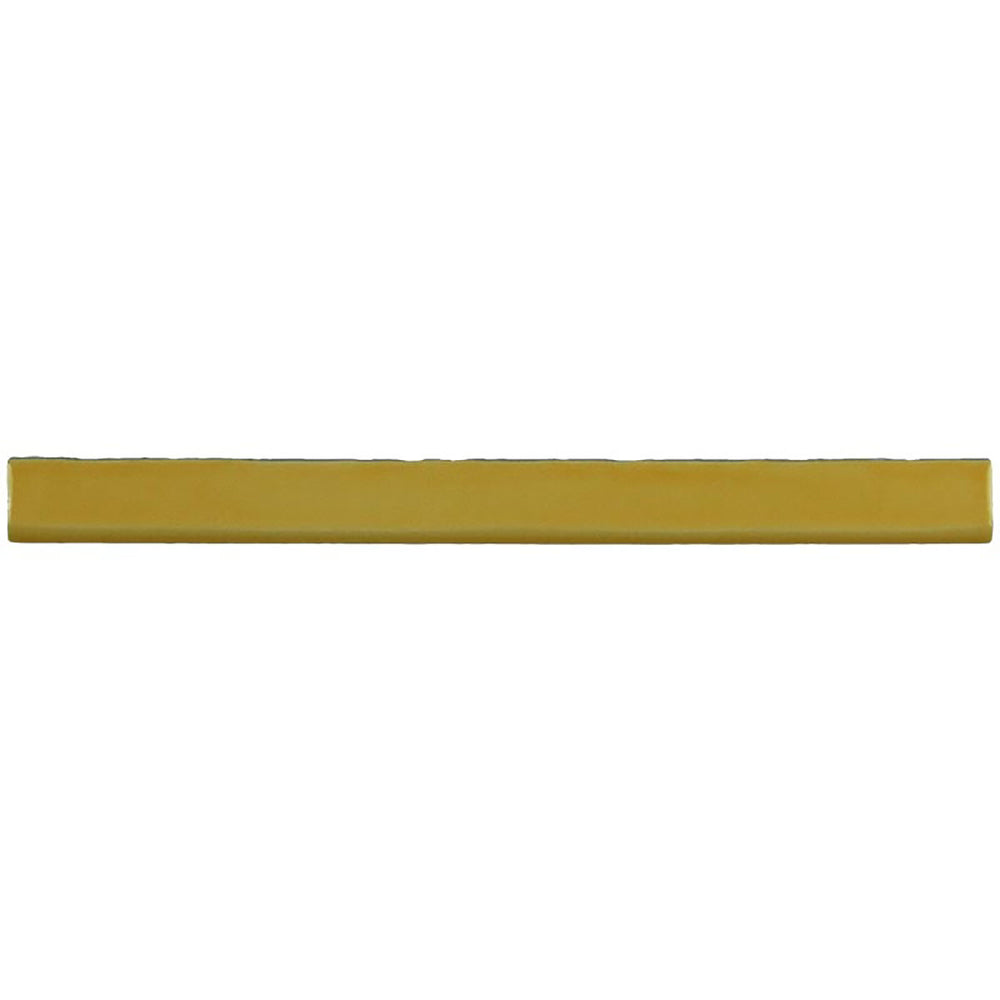 Kaleidoscope Handmade Ceramic Tile Bullnose 1x12 - Yellow