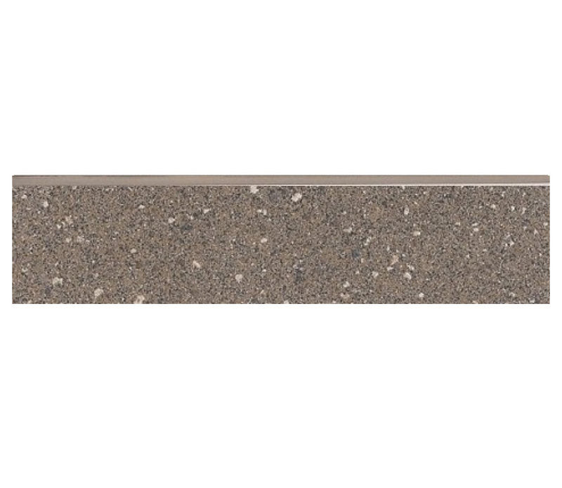 Porcelain Rock look Matte Bullnose 3 x 12 - Grey Brown